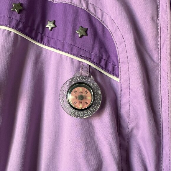 Obermeyer Stargazer Kids Ski Suit Size 5 Purple Belted Insulated Winter Snowsuit - Picture 3 of 16